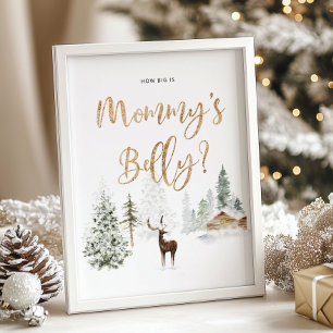 Woodland wie groß ist Mama's Bauchwild Poster