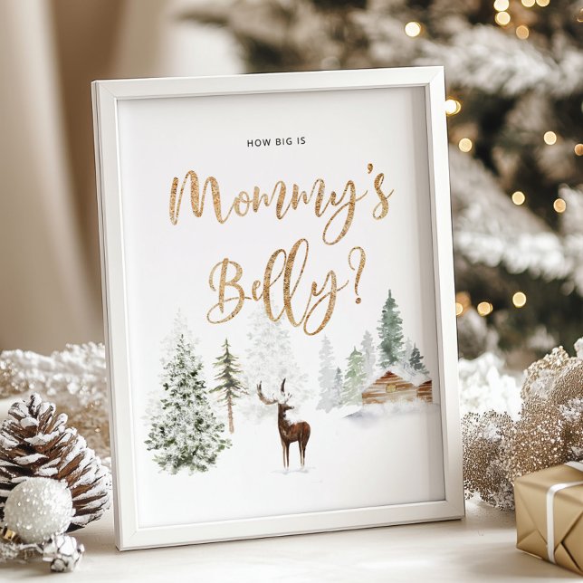 Woodland wie groß ist Mama's Bauchwild Poster (Von Creator hochgeladen)