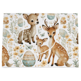 Woodland Wild Animals Deer Baby Fawn Spring Easter Große Geschenktüte