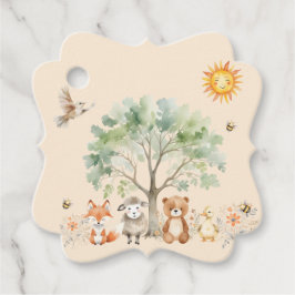 Woodland Wildlife Baby Shower Tags Geschenkanhänger