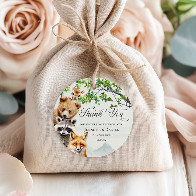 Woodland Wildlife Baby Shower Thank You Geschenkanhänger (Von Creator hochgeladen)