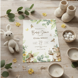 Woodland winnie the pooh baby shower invitations einladung