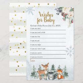 Woodland Winter Animal Foods Wunsches für Baby