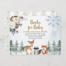 Woodland Winter Animal Fooks for Baby Postkarte