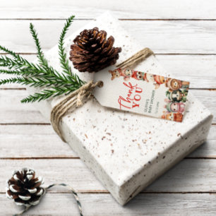 Woodland Winter Animal Forest Baby Shoft Tag Geschenkanhänger