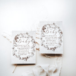 Woodland Winter Floral Books Anfrage Kinderdusche Begleitkarte