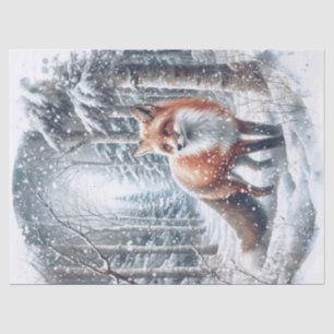 Woodland Winter Fox Seidenpapier