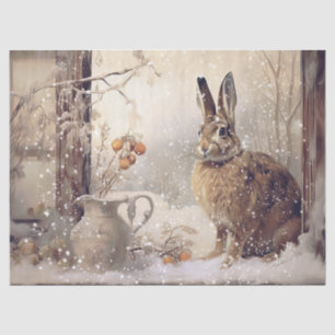 Woodland Winter Hase Seidenpapier