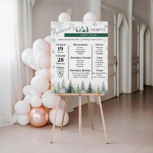 Woodland Winter ONEderland Meilensteine Poster