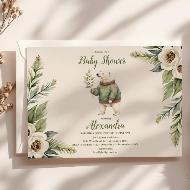 Woodland Winter Weihnachtsdusche Einladung (Von Creator hochgeladen)