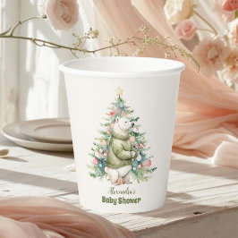 Woodland Winter Weihnachtsdusche Pappbecher