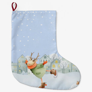 WOODLAND WINTERFREUNDE - ICE SKATEN REINDEIN GROßER WEIHNACHTSSTRUMPF
