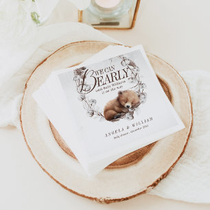 Woodland wir können frühzeitig abwarten Winter Bab Serviette