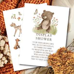 Woodland Wonder Bear Display Dusche Begleitkarte
