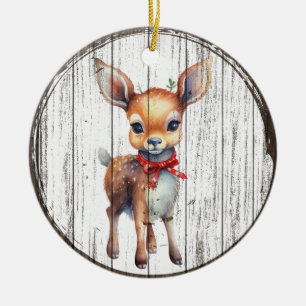 Woodland Wonder - Weihnachts-Hirschschschmuck Keramik Ornament