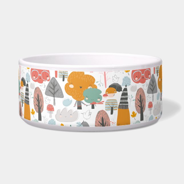 Woodland Wonders Whimsical Enchanted Forest Pet Napf (Vorderseite)