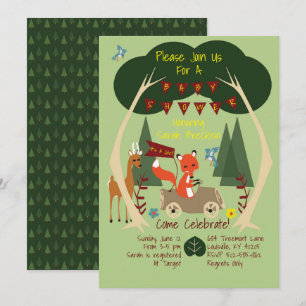 Woodlands Baby Shower Einladung