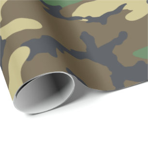 Woodlands Camouflage Outdoorsman-Geschenk Geschenkpapier