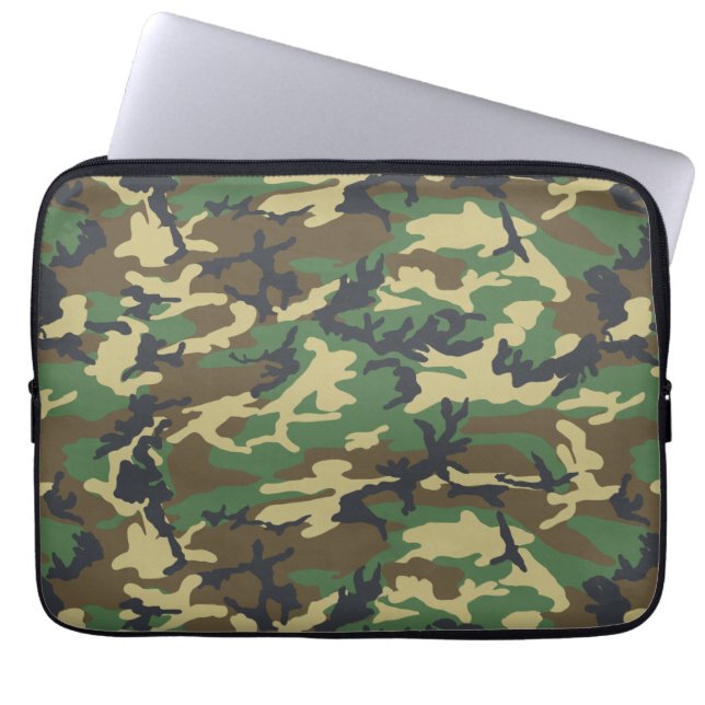 Woodlands Camouflage Outdoorsman Geschenk Laptop S Laptopschutzhülle (Vorderseite)
