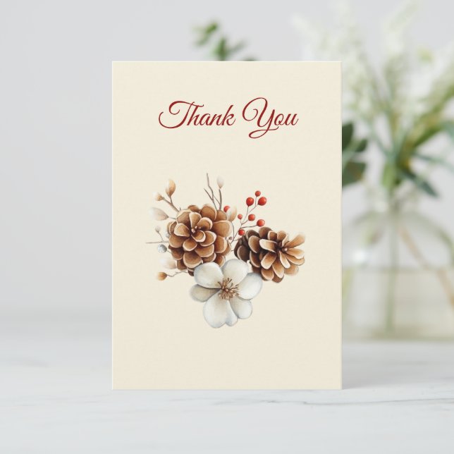 Woodland's Christmas Dankeskarte (Stehend Vorderseite)