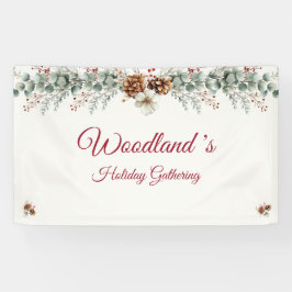 Woodland's Customizable Christmas Banner