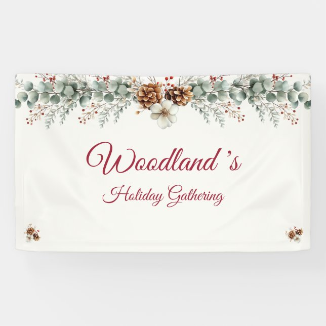 Woodland's Customizable Christmas Banner (Horizontal)
