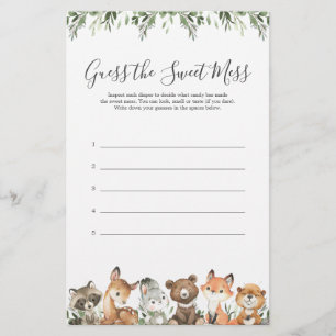 Woodlandtiere Baby-Dusche schätzen das süße Chaos