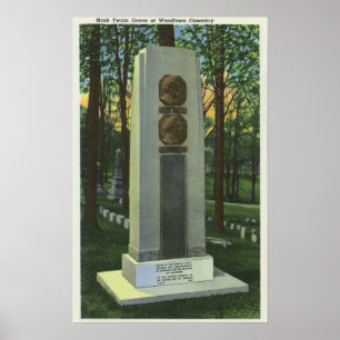 Woodlawn Friedhof, Mark- Twaingrabstein-Szene Poster