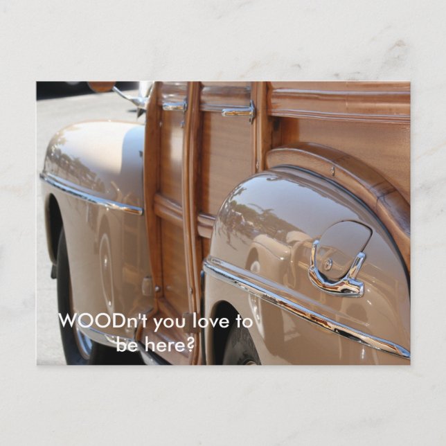 WOODLiebe du nicht hier zu sein? Postkarte (Vorderseite)