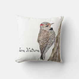 Woodpecker Aquarellkopf Kissen