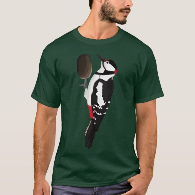 Woodpecker Bird Birdwatcher Ornithologe Biologis T-Shirt (Vorderseite)