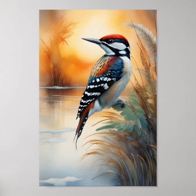 Woodpecker Bird Poster (Vorne)