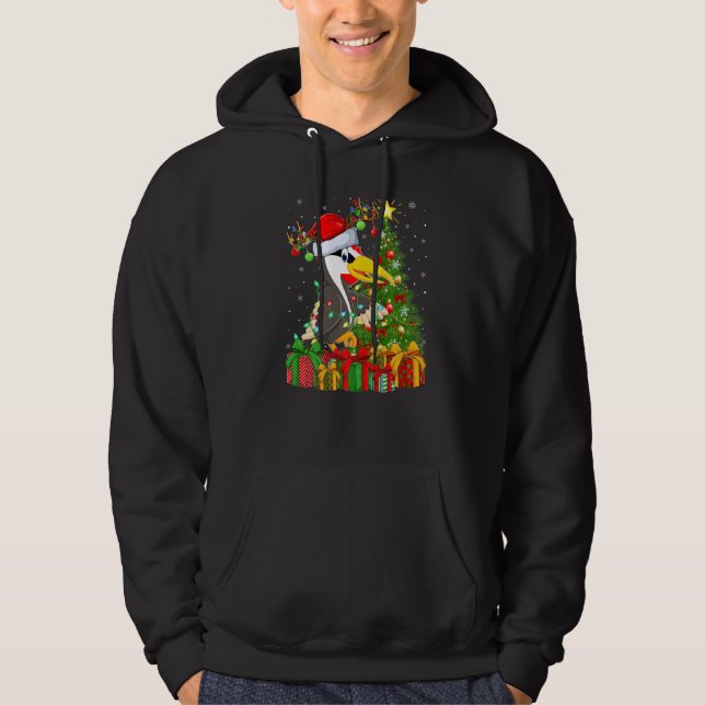 Woodpecker Bird  Xmas Holiday Woodpecker Christmas Hoodie (Vorderseite)