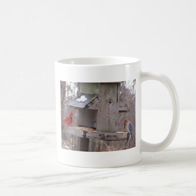 Woodpecker&Male Kardinal Kaffeetasse (Rechts)