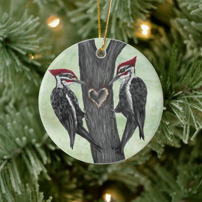 Woodpecker Ornamant Keramik Ornament (Baum)