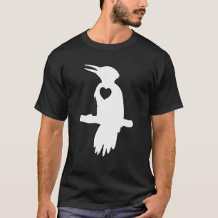 Woodpecker Silhouette Herz T-Shirt