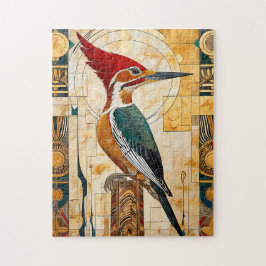 Woodpecker Totem – Art Deco Rhythm Puzzle