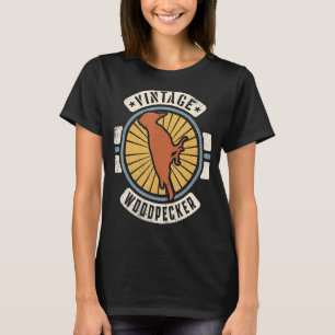 Woodpecker Vintag Classic Retro 60er 70er Tier T-Shirt