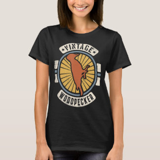 Woodpecker Vintag Classic Retro 60er 70er Tier T-Shirt