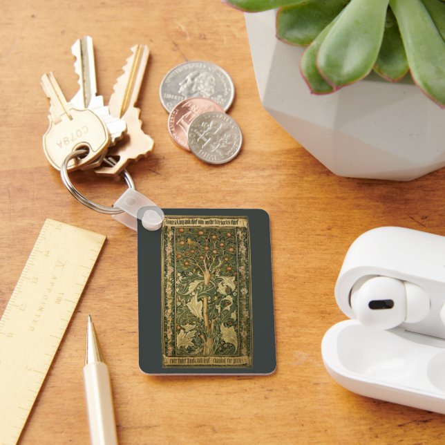 Woodpecker von William Morris, Vintage Textilkunst Schlüsselanhänger (Schreibtisch)