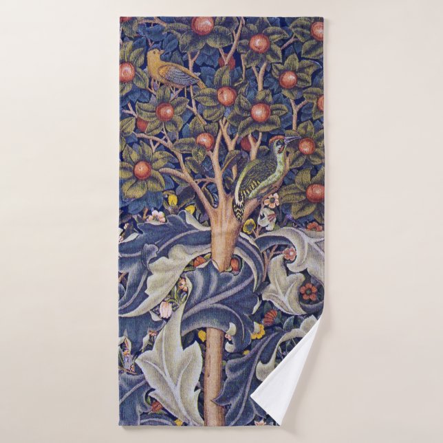 Woodpecker, William Morris Badehandtuch (Badehandtuch)