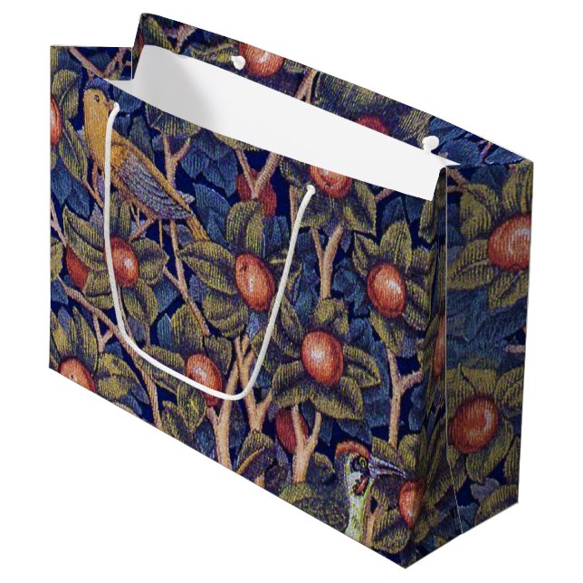 Woodpecker, William Morris große Geschenktasche Große Geschenktüte (Vorderseite Schrägansicht)