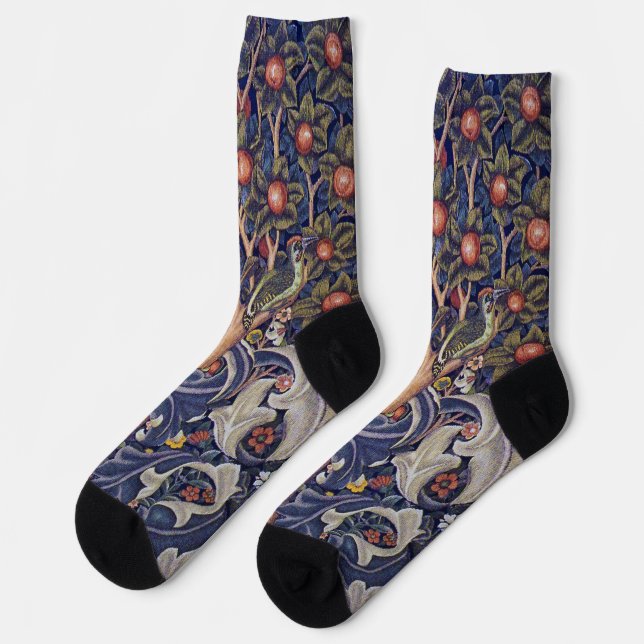 Woodpecker, William Morris Socken (Linkes Detail)