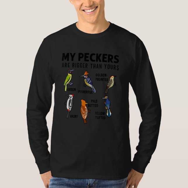 Woodpeckers Bird Collection Birdwatchers Ornitholo T-Shirt (Vorderseite)