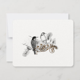 Woodpeckers Vintag Love Birds Wedding RSVP
