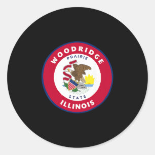 Woodridge Illinois Il Flagge Dge Rund Souvenir Runder Aufkleber