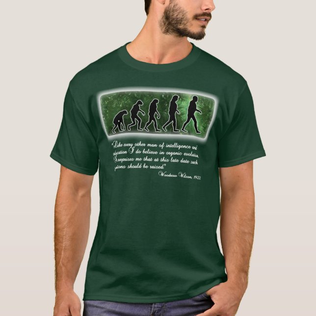 Woodrow Wilson auf Evolution T-Shirt (Vorderseite)