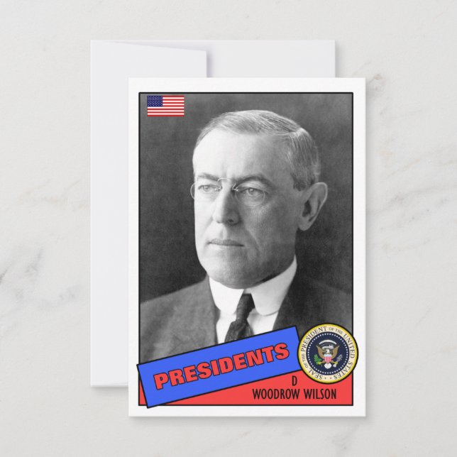 Woodrow Wilson Baseball Card (Vorderseite)