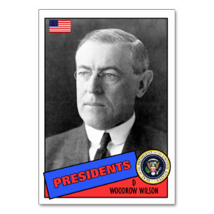 Woodrow Wilson Baseballkarte Tischnummer