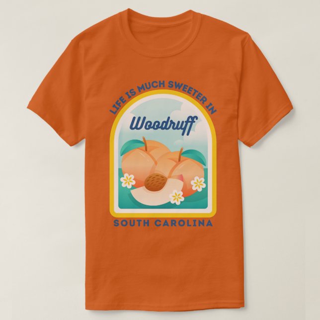 Woodruff South olina SC Peach Tourist Souvenir T-Shirt (Design vorne)